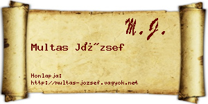 Multas József névjegykártya